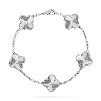 [ElanLuxe Jewelry]CLOVER SILVER 5 MOTIFS BRACELET