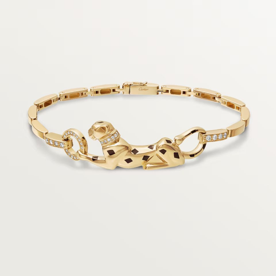 [ElanLuxe Jewelry]PANTHERE HALF DIAMOND ON CHAIN BRACELET