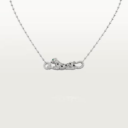 [ElanLuxe Jewelry]PANTHERE PAVED DIAMOND NECKLACE