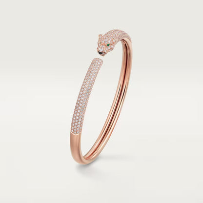 [ElanLuxe Jewelry]PANTHERE FULL DIAMOND OPEN BRACELET