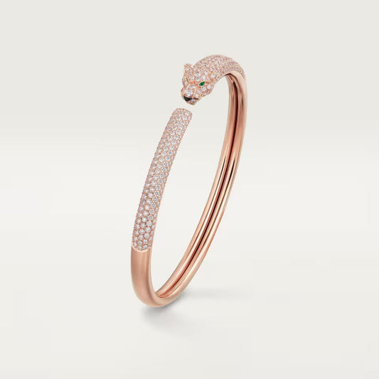[ElanLuxe Jewelry]PANTHERE FULL DIAMOND OPEN BRACELET