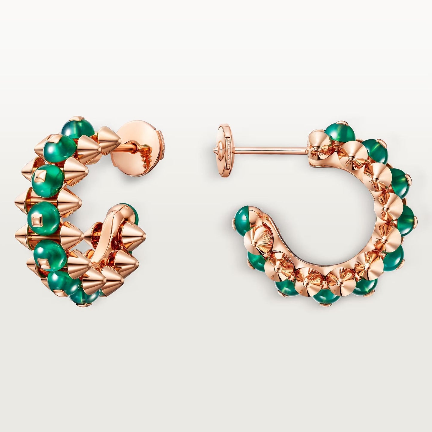 [ElanLuxe Jewelry]CLASH 7.9MM AGATE CHALCEDONY EARRINGS