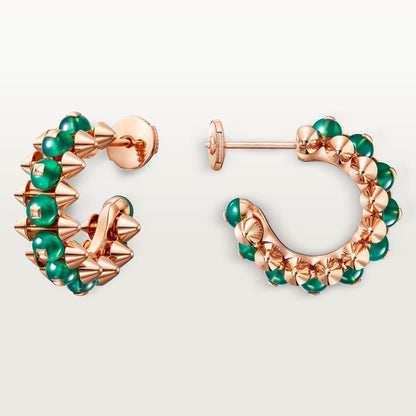 [ElanLuxe Jewelry]CLASH 7.9MM AGATE CHALCEDONY EARRINGS