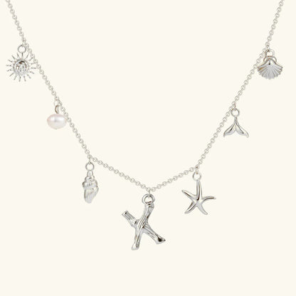 [ElanLuxe]Avaria Ocean Initial Necklace