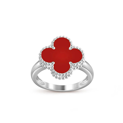 [ElanLuxe Jewelry]CLOVER SILVER RING COLLECTION