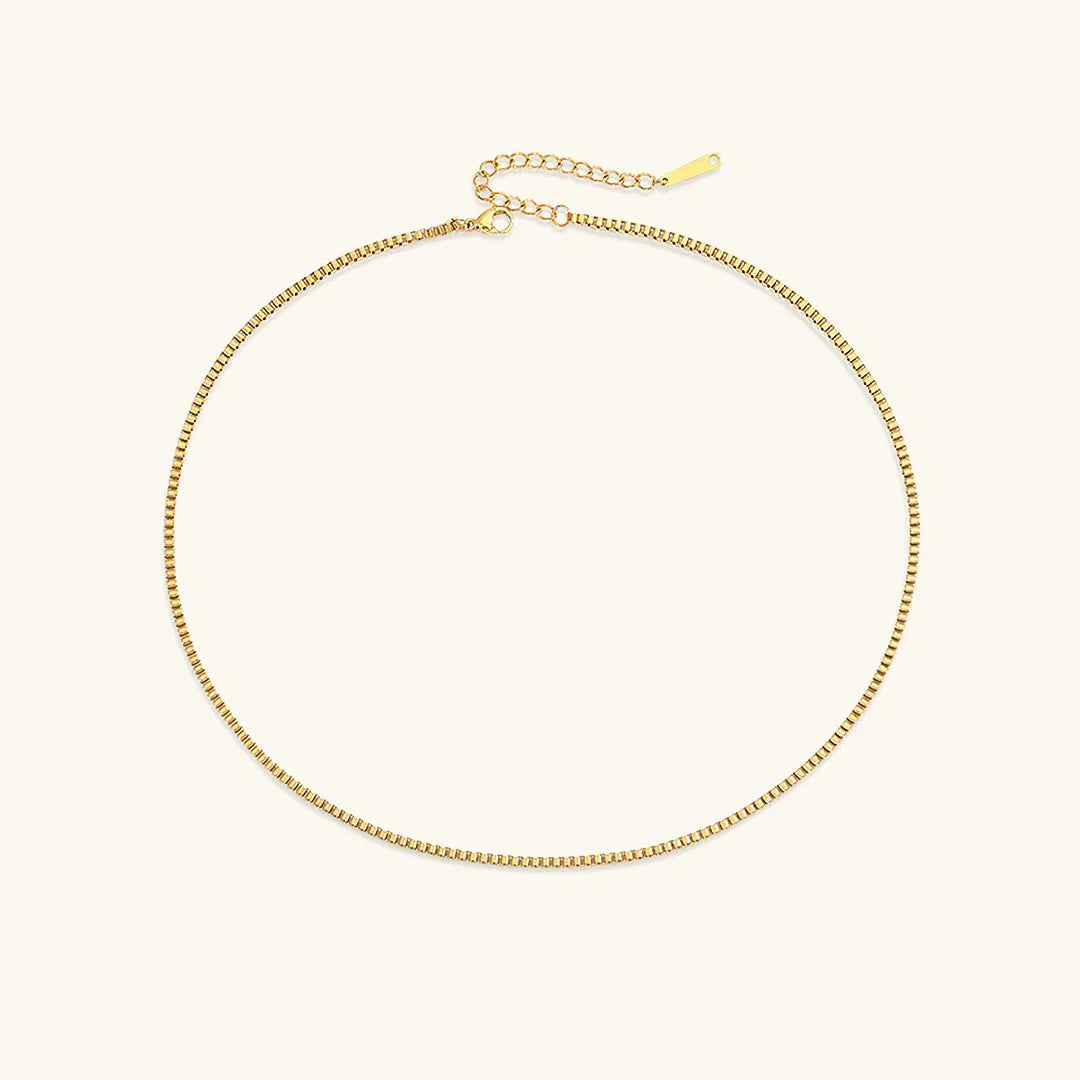 [ElanLuxe]Danica Box Chain Gold Necklace