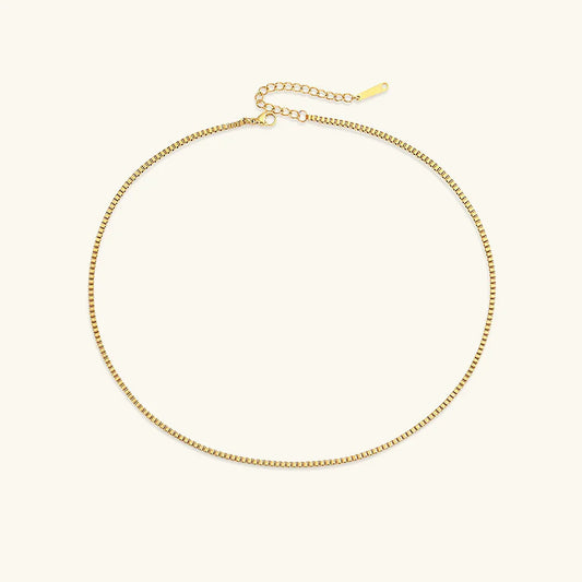 [ElanLuxe]Danica Box Chain Gold Necklace