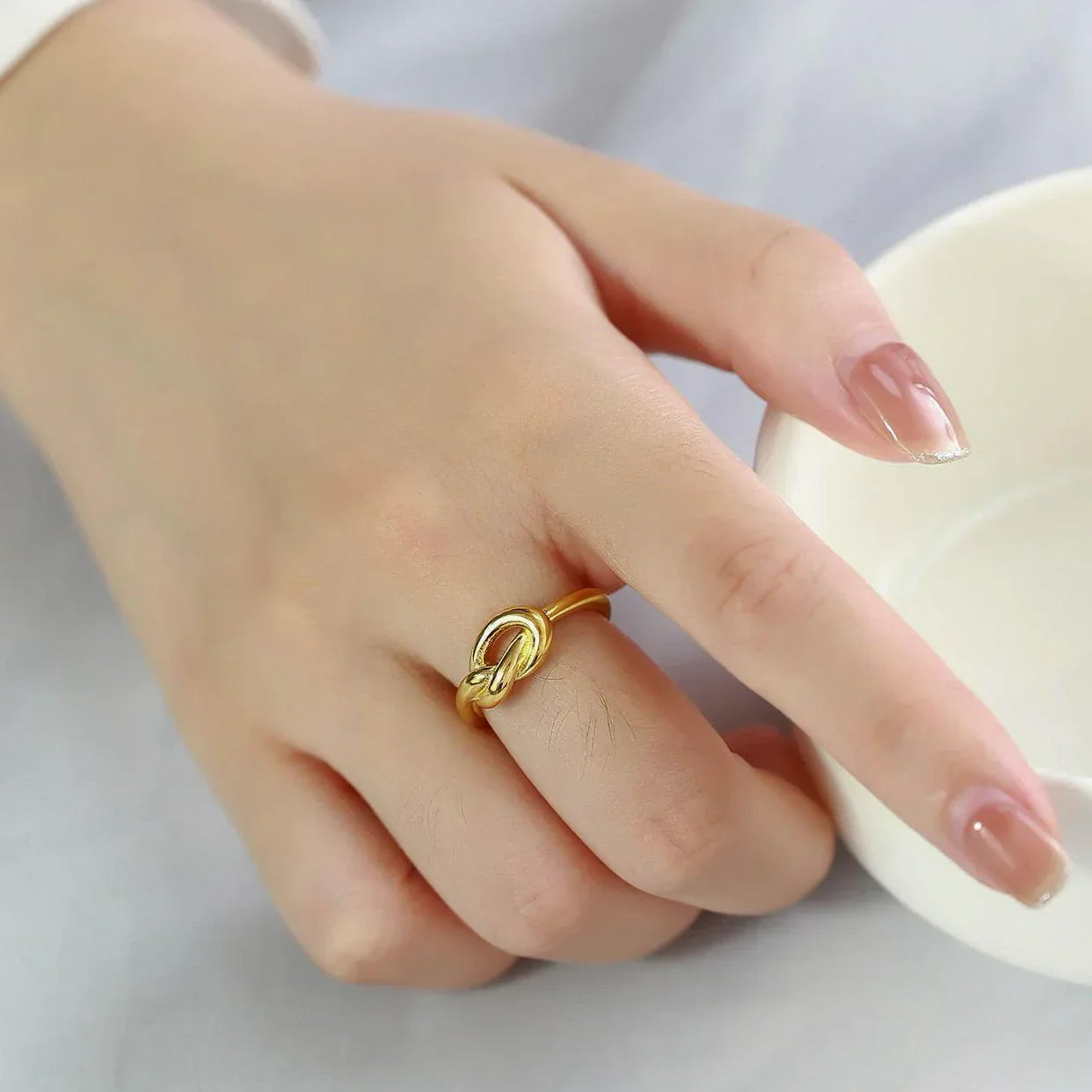 [ElanLuxe]Bellara Gold Knot Ring