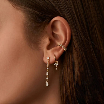 [ElanLuxe]Brooke Removable Charm Hoops