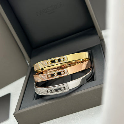 [ElanLuxe Jewelry]Move Noa Rose Gold Pav茅 Diamond Bangle Bracelet