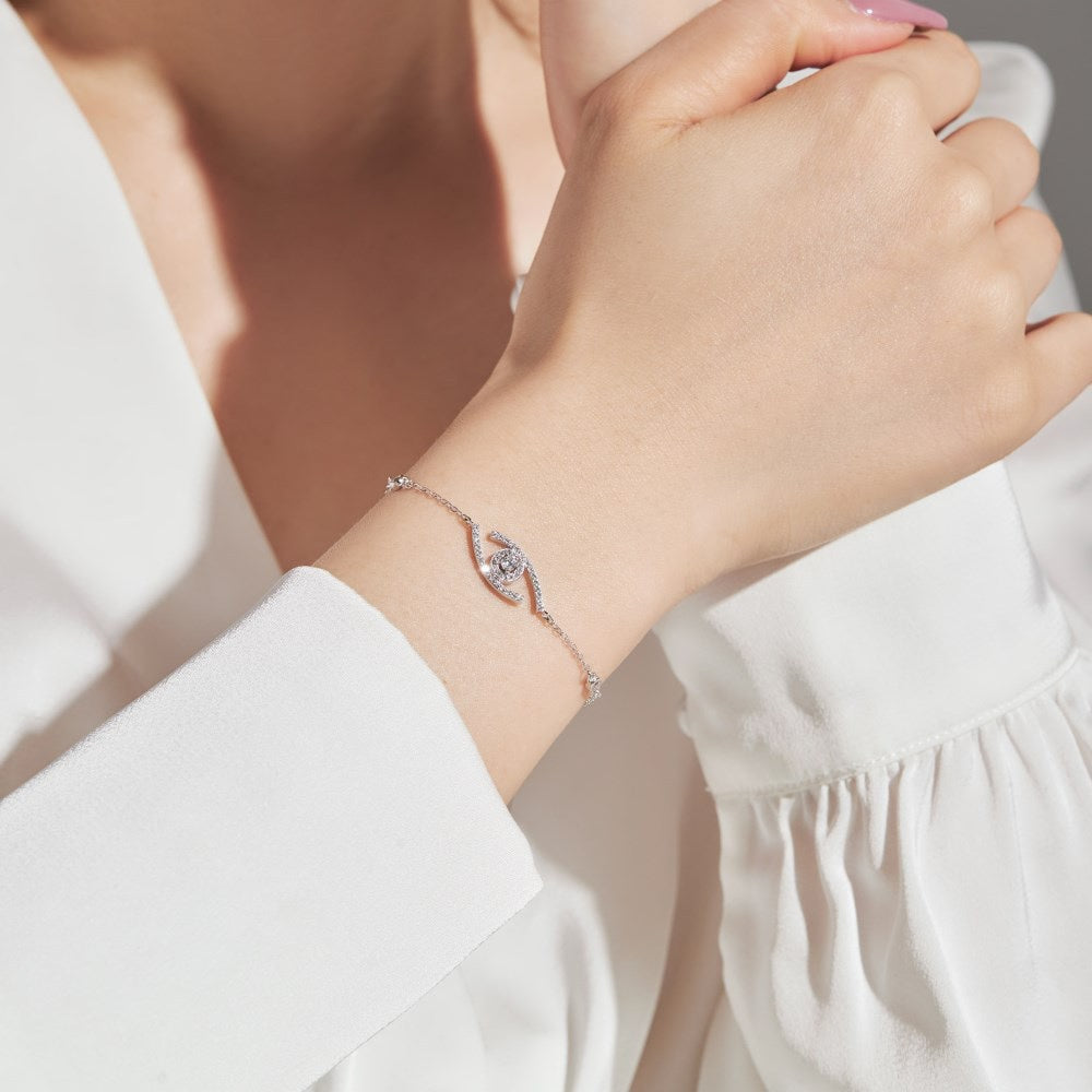 [ElanLuxe Jewelry]Lucky Eye Pave-Set Diamond Bracelet