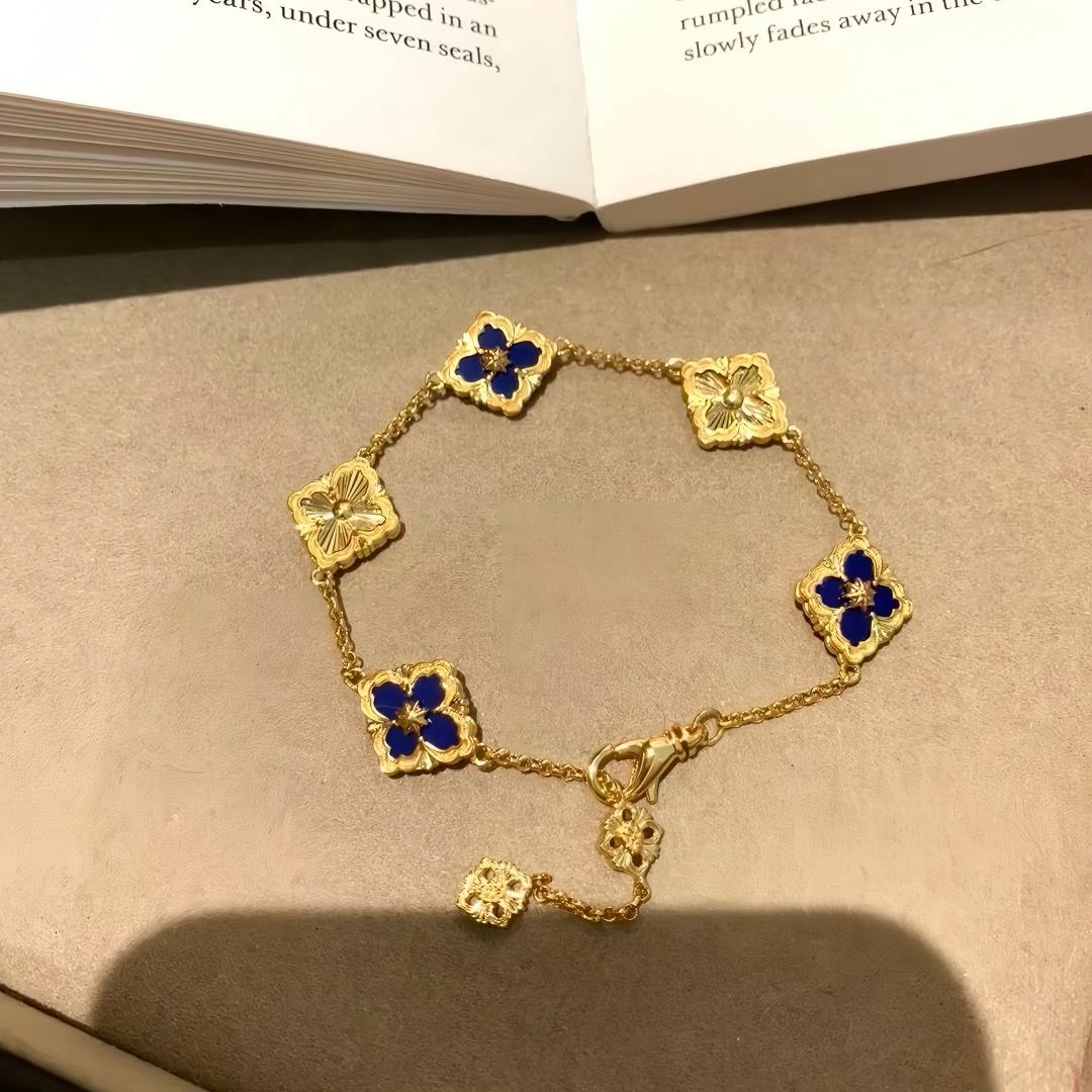 [ElanLuxe Jewelry JEWELRY] OPERA 5 MOTIFS TULLE ENAMEL BRACELET