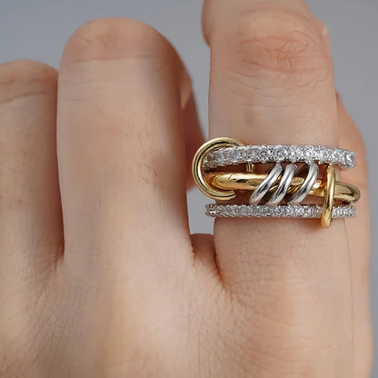 [ElanLuxe]Cosette Stacked Diamond Ring