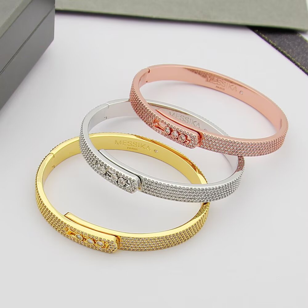 [ElanLuxe Jewelry]Move Noa Full Pav Diamond Bangle Bracelet