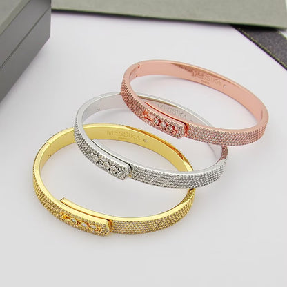 [ElanLuxe Jewelry]Move Noa Full Pav茅 Diamond Bangle Bracelet