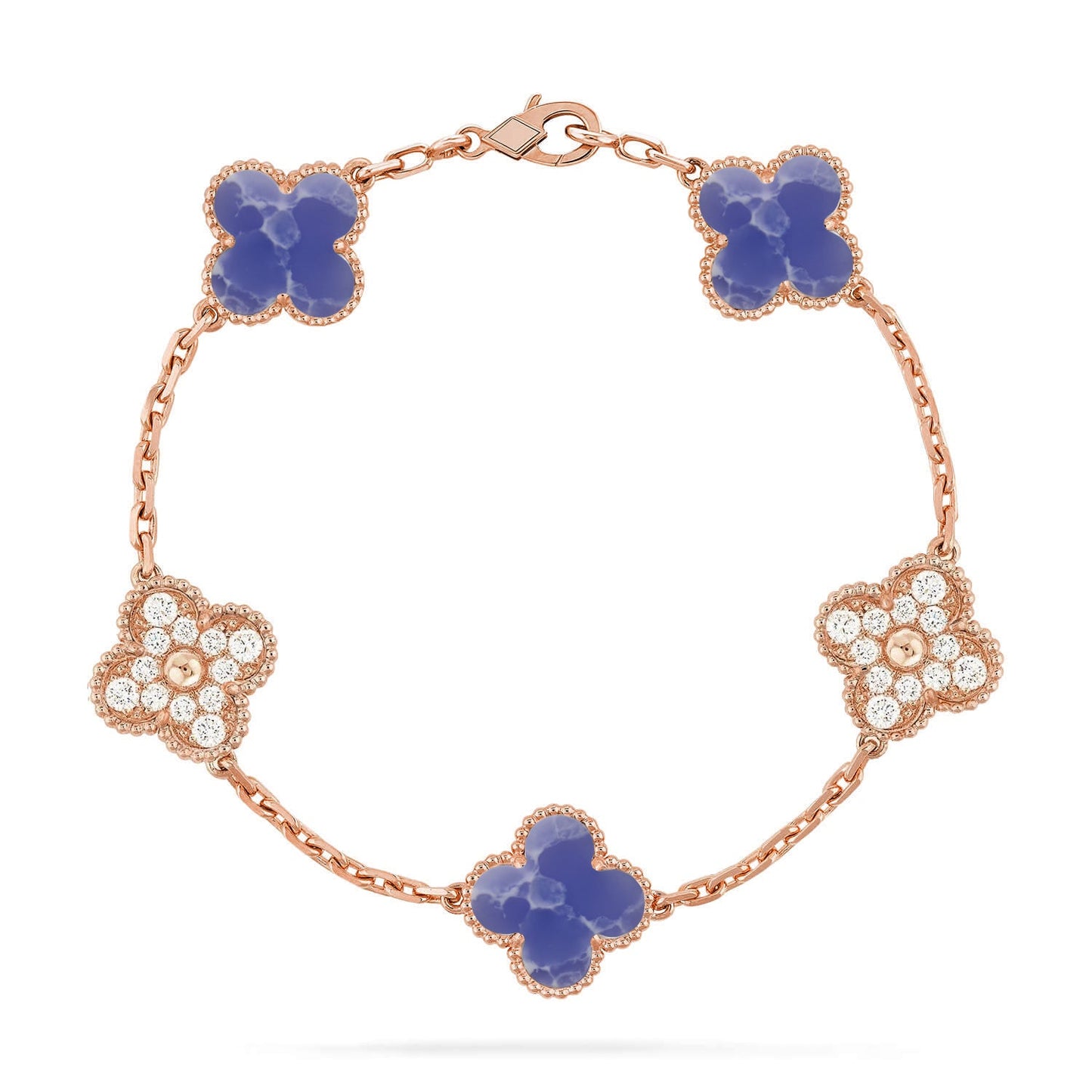 [ElanLuxe Jewelry]CLOVER 5 MOTIF BLUE VEINS BRACELET COLLECTION