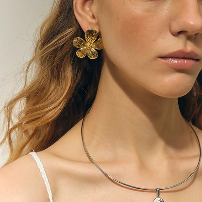 [ElanLuxe]Daisy Gold Earrings