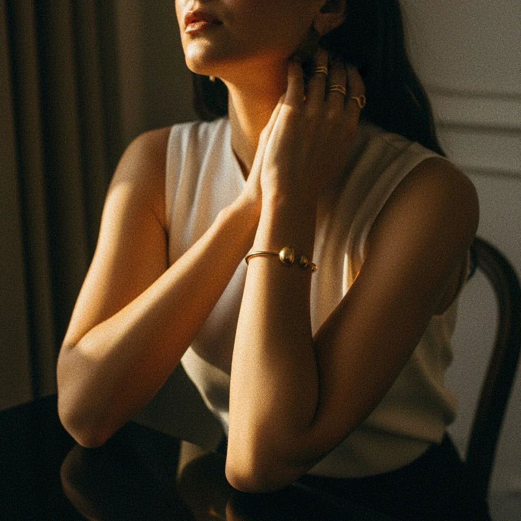 [ElanLuxe]Mallory Minimalist Gold Cuff