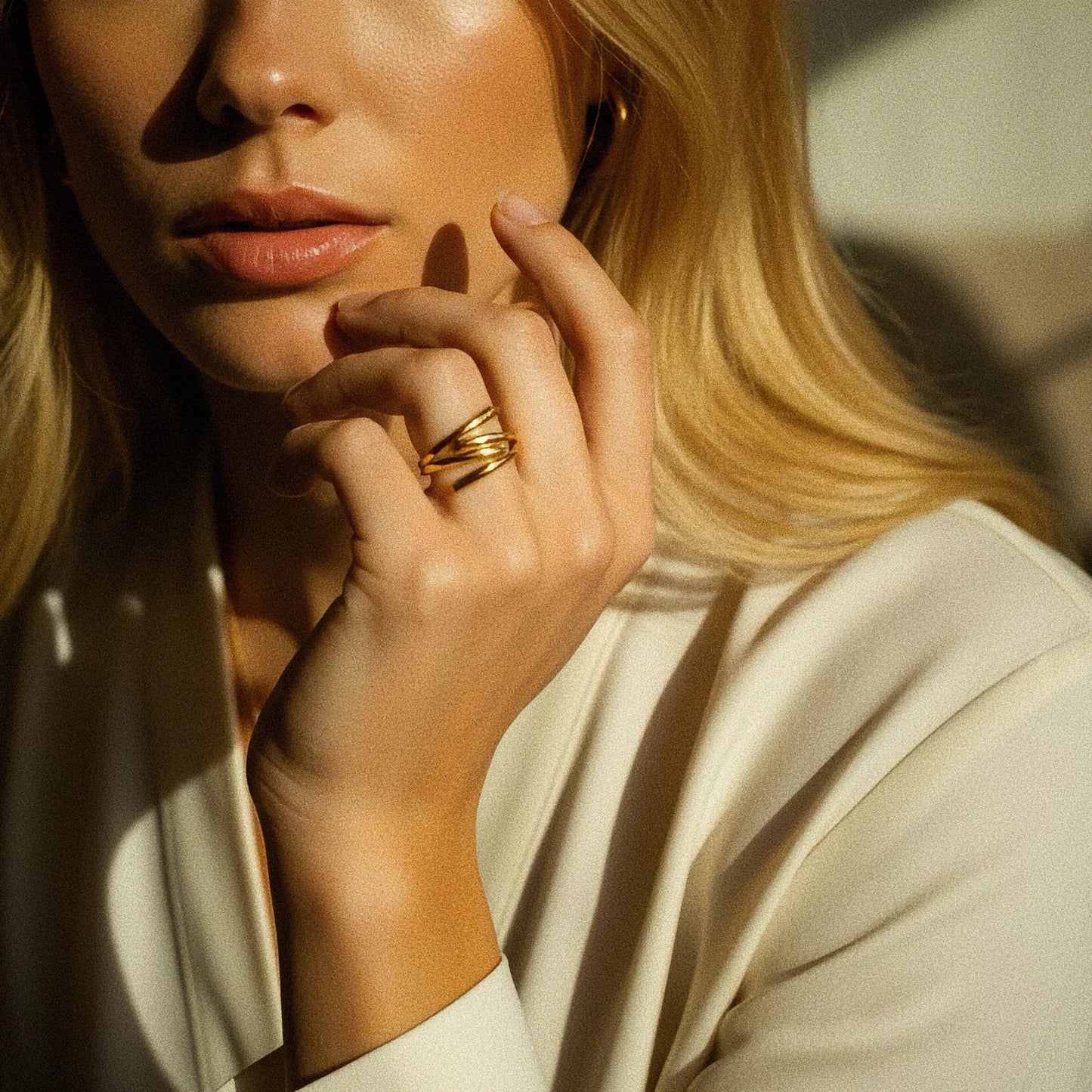 [ElanLuxe]Shay Contemporary Gold Ring