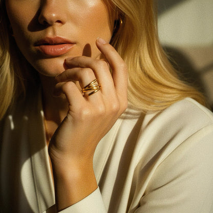 [ElanLuxe]Shay Contemporary Gold Ring