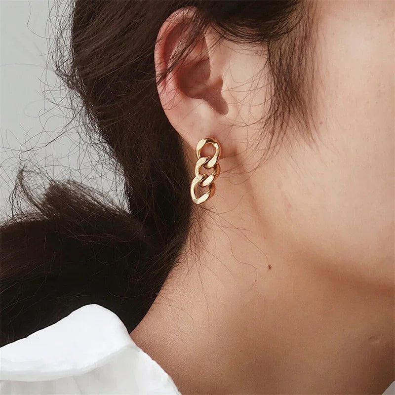 [ElanLuxe]Giselle Gold Chain Earring