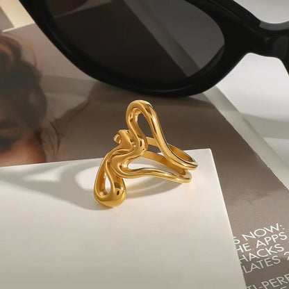 [ElanLuxe]Corina Abstract Gold Ring