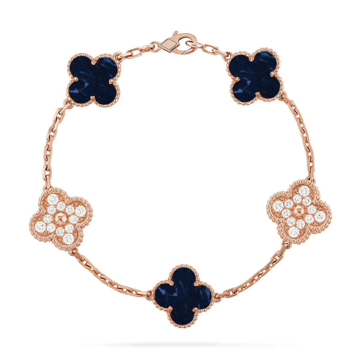 [ElanLuxe Jewelry]CLOVER 5 MOTIF PIETERSITE BRACELET COLLECTION