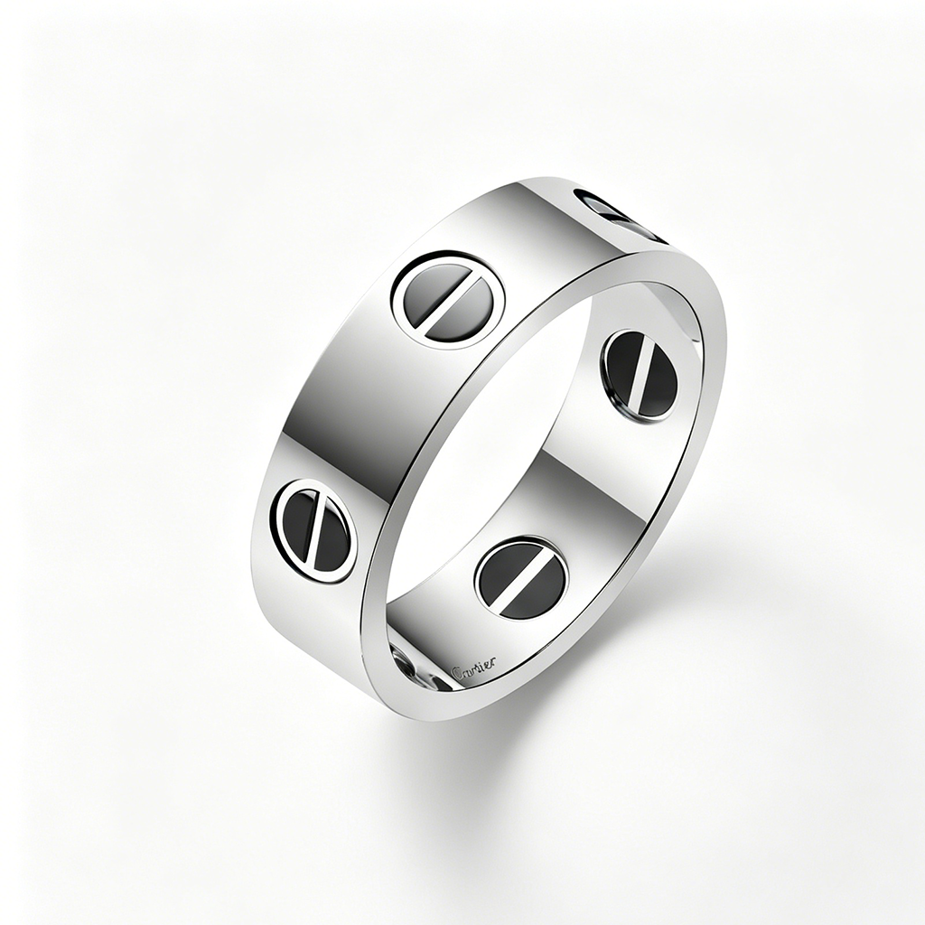 [ElanLuxe Jewelry]LOVE RING 5.5MM NO DIAMONDS  CERAMIC