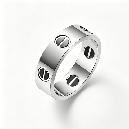 [ElanLuxe Jewelry]LOVE RING 5.5MM NO DIAMONDS  CERAMIC