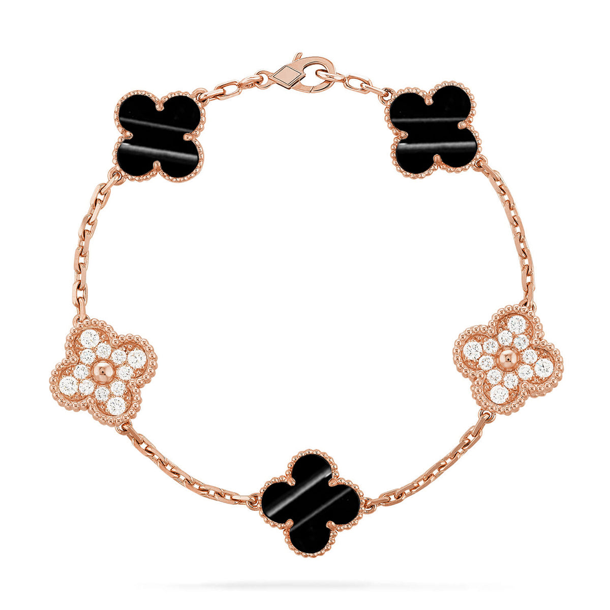 [ElanLuxe Jewelry] CLOVER 5 MOTIF PULSAR STONE BRACELET COLLECTION