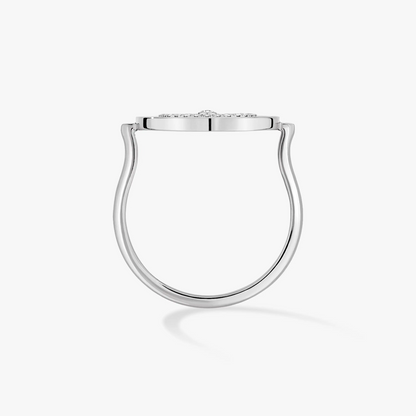 [ElanLuxe Jewelry]LUCKY MOVE PAVED SILVER DIAMOND RING