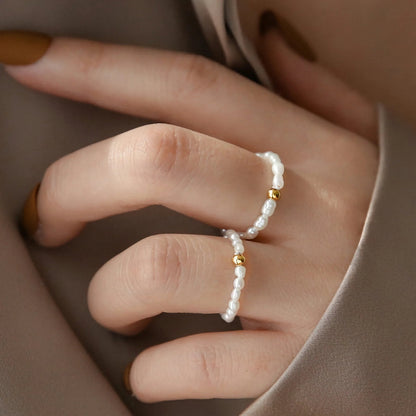 [ElanLuxe]Aurora Pearl Band Ring