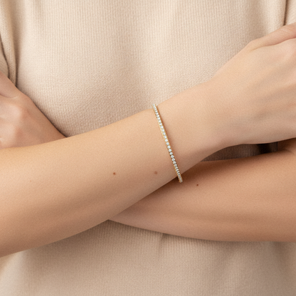 [ElanLuxe]Kalista Diamond Gold Bangle