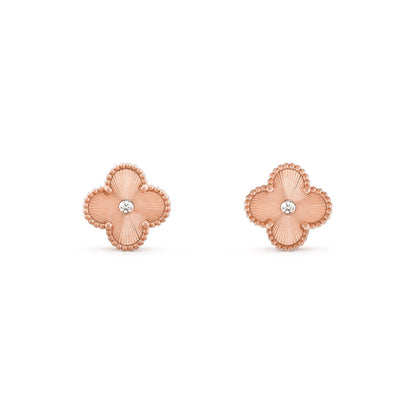 [ElanLuxe Jewelry]CLOVER  15MM DIAMOND EARRINGS COLLECTION