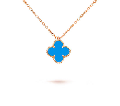 [ElanLuxe Jewelry]CLOVER MINI 9.5MM CARNELIANS NECKLACE COLLECTION