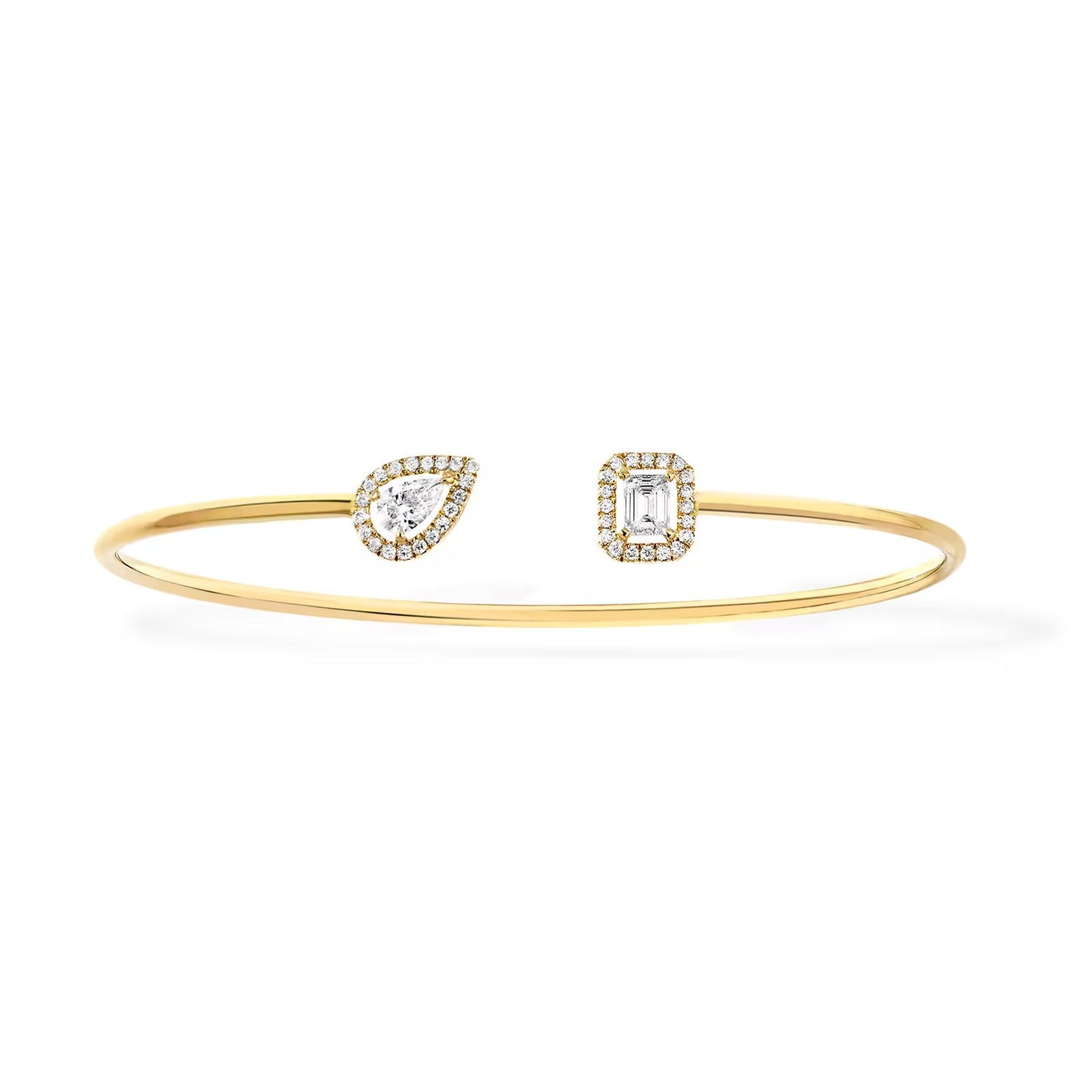 [ElanLuxe Jewelry]JONC FLEX MY TWIN TOI & MOI SILVER DIAMOND BRACELET