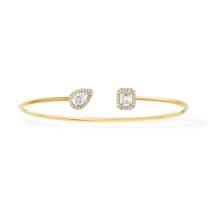 [ElanLuxe Jewelry]JONC FLEX MY TWIN TOI & MOI SILVER DIAMOND BRACELET