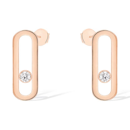 [ElanLuxe Jewelry]MOVE UNO SMALL 1 DIAMOND EARRINGS