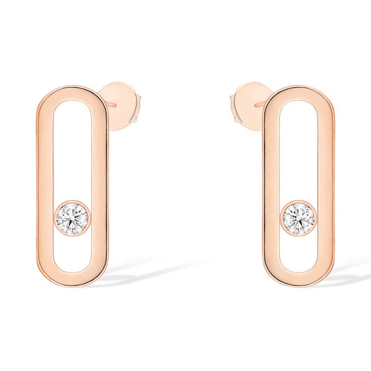 [ElanLuxe Jewelry]MOVE UNO SMALL 1 DIAMOND EARRINGS
