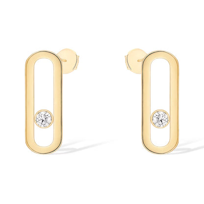 [ElanLuxe Jewelry]MOVE UNO SMALL 1 DIAMOND EARRINGS