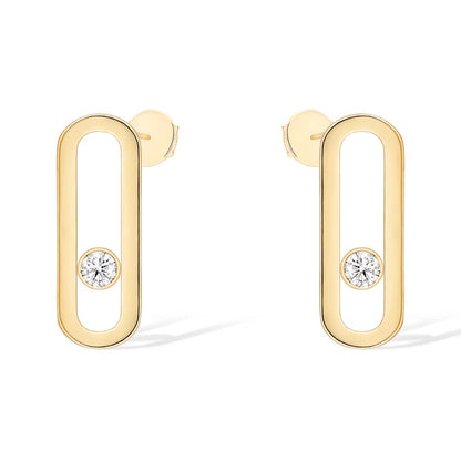 [ElanLuxe Jewelry]MOVE UNO SMALL 1 DIAMOND EARRINGS