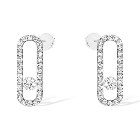 [ElanLuxe Jewelry]MOVE UNO STUD DIAMOND PAVED EARRINGS