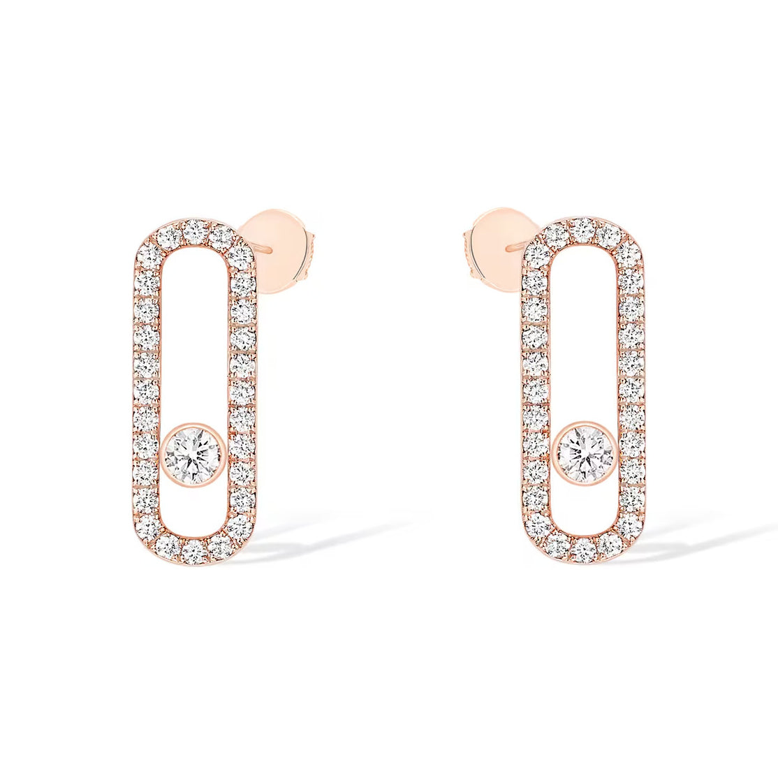[ElanLuxe Jewelry]MOVE UNO STUD DIAMOND PAVED EARRINGS
