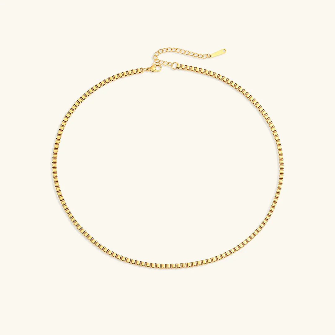 [ElanLuxe]Danica Box Chain Gold Necklace