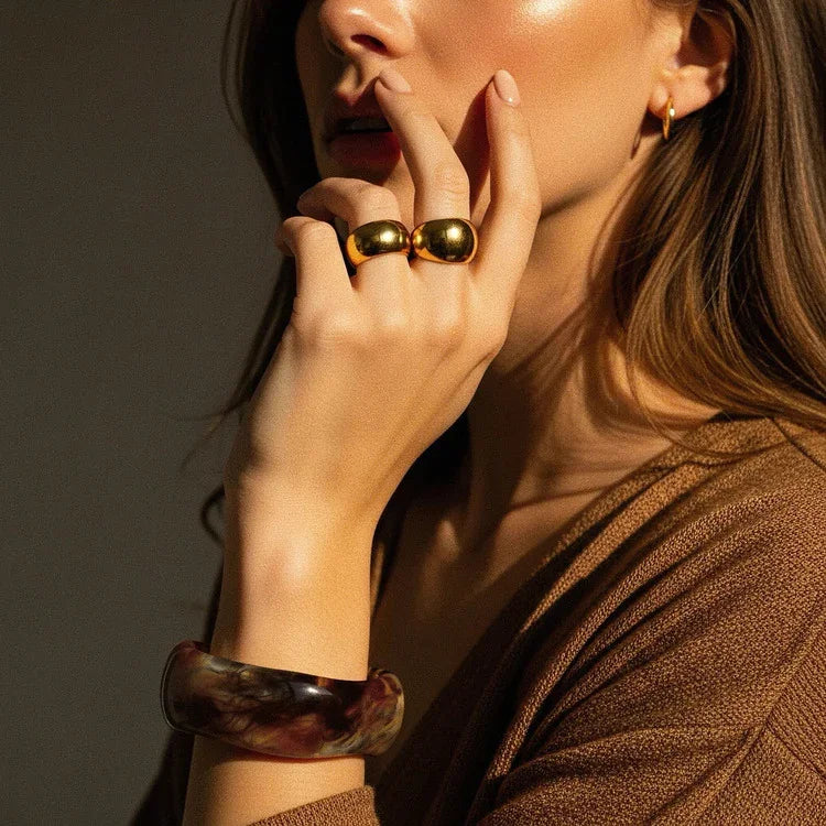 [ElanLuxe]Julianna Sculpted Autumn Bangles