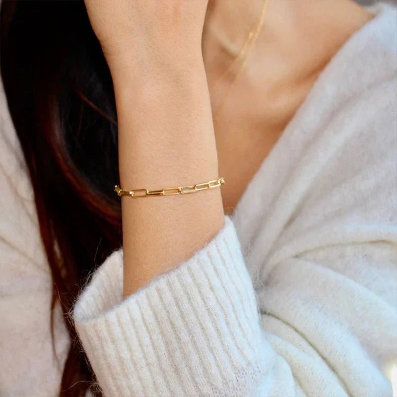 [ElanLuxe]Eloise Gold Paperclip Bracelet