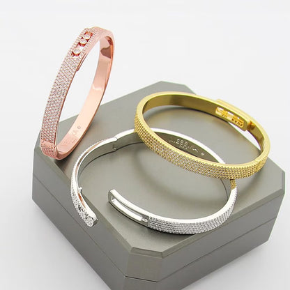 [ElanLuxe Jewelry]Move Noa Full Pav Diamond Bangle Bracelet