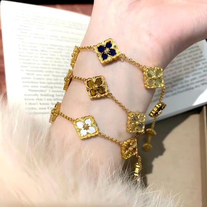 [ElanLuxe Jewelry JEWELRY] OPERA 5 MOTIFS TULLE ENAMEL BRACELET