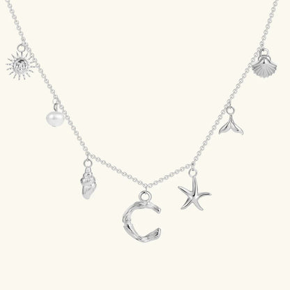 [ElanLuxe]Avaria Ocean Initial Necklace