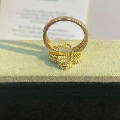 [ElanLuxe Jewelry]NEW CLOVER PINK ENAMEL RINGS